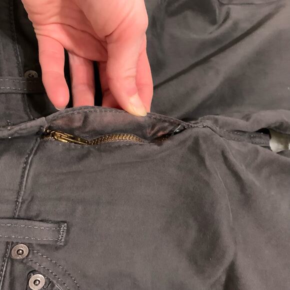 AG Adriano Goldschmied gray stretch stilt cigarette leg jeggings - Picture 8 of 9